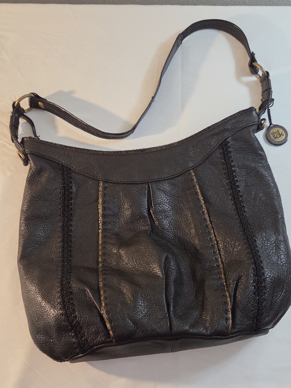 The Sak Black Leather Shoulder Bag